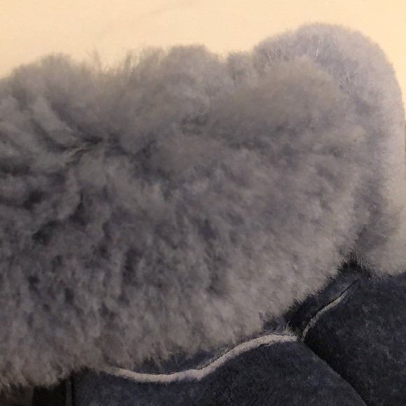 Ross & Snow Gemma Shearling  Stonewashed suede leather bootie slippers - Picture 15 of 16